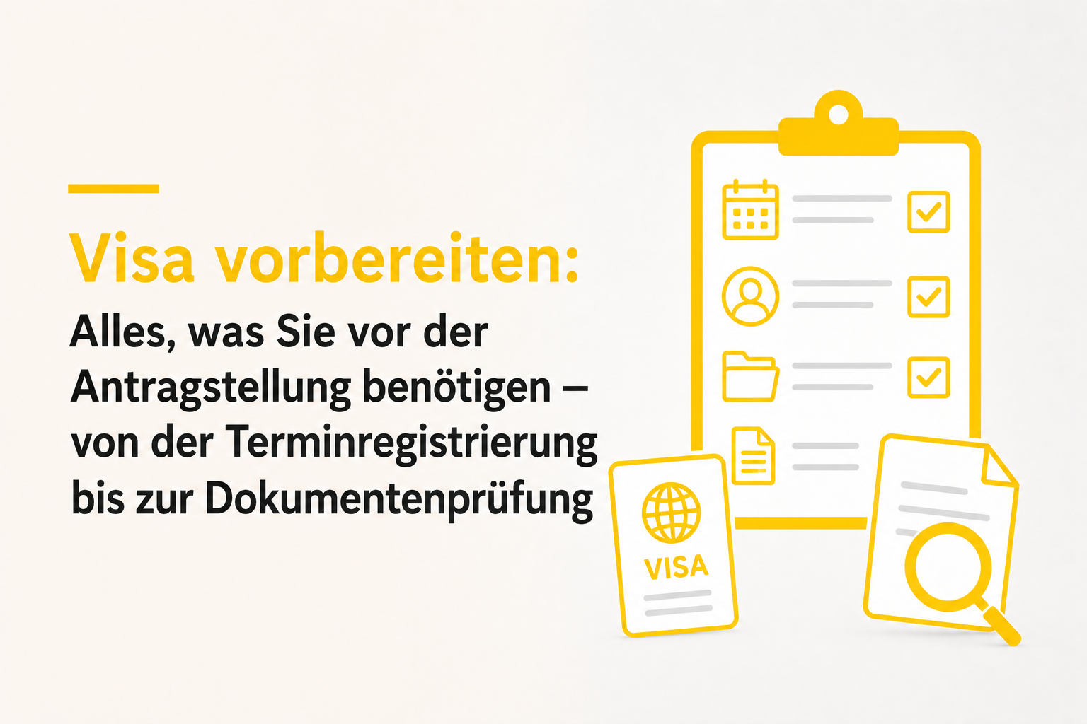 Visa vorbereiten