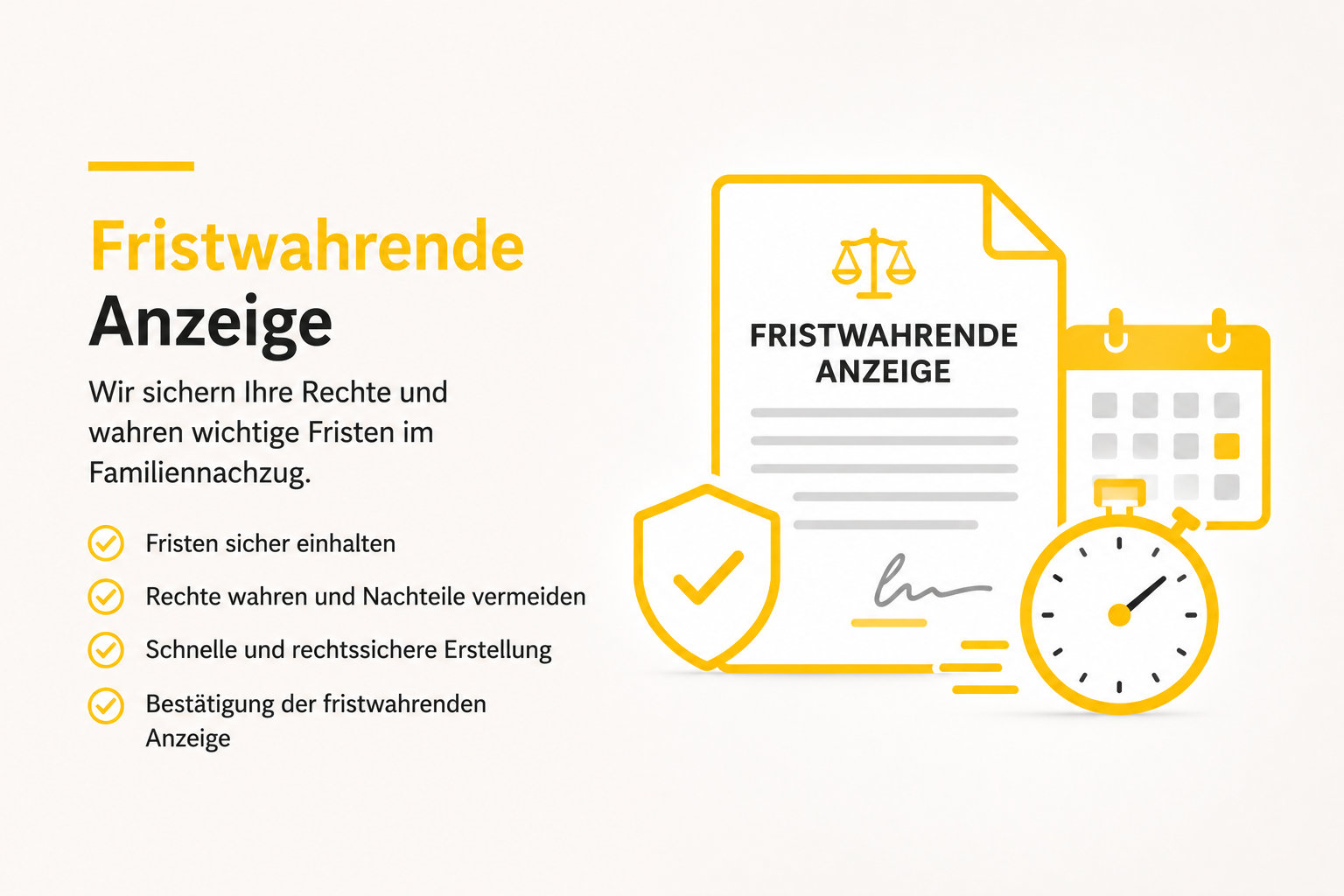 fristwahrende Anzeige